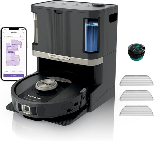Shark PowerDetect Aspirateur Robot Laveur avec Base autovideuse