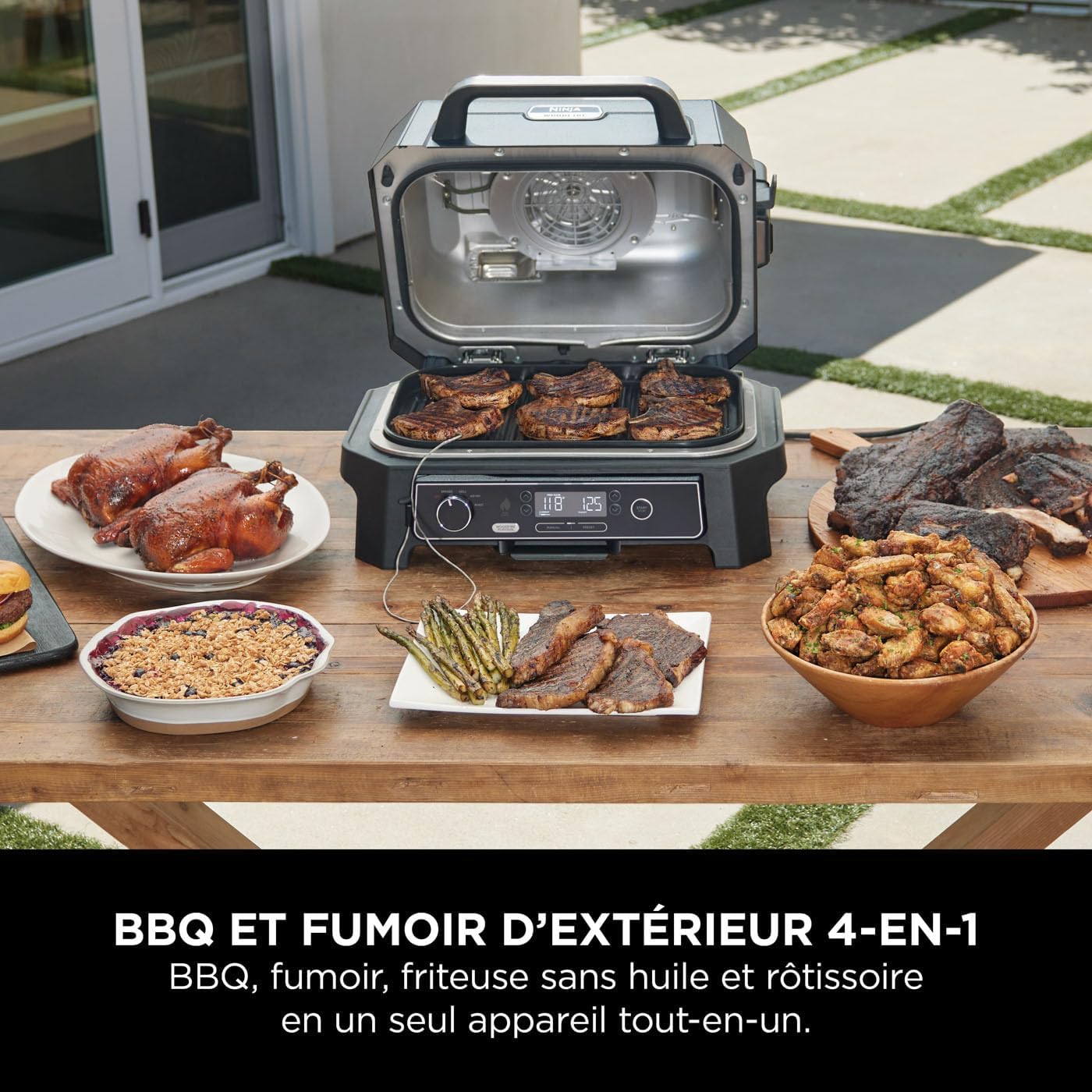 Ninja Woodfire Barbecue électrique et fumoir Pro XL