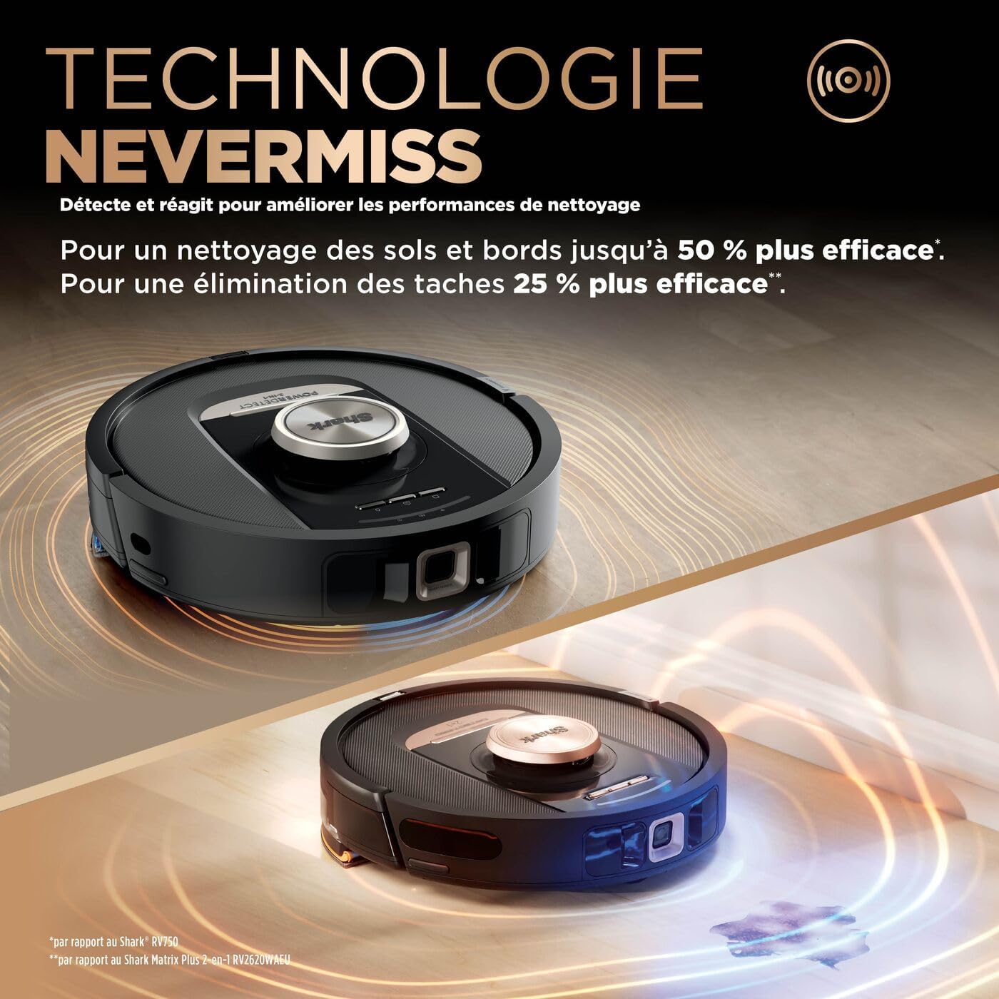 Shark PowerDetect Aspirateur Robot Laveur avec Base autovideuse