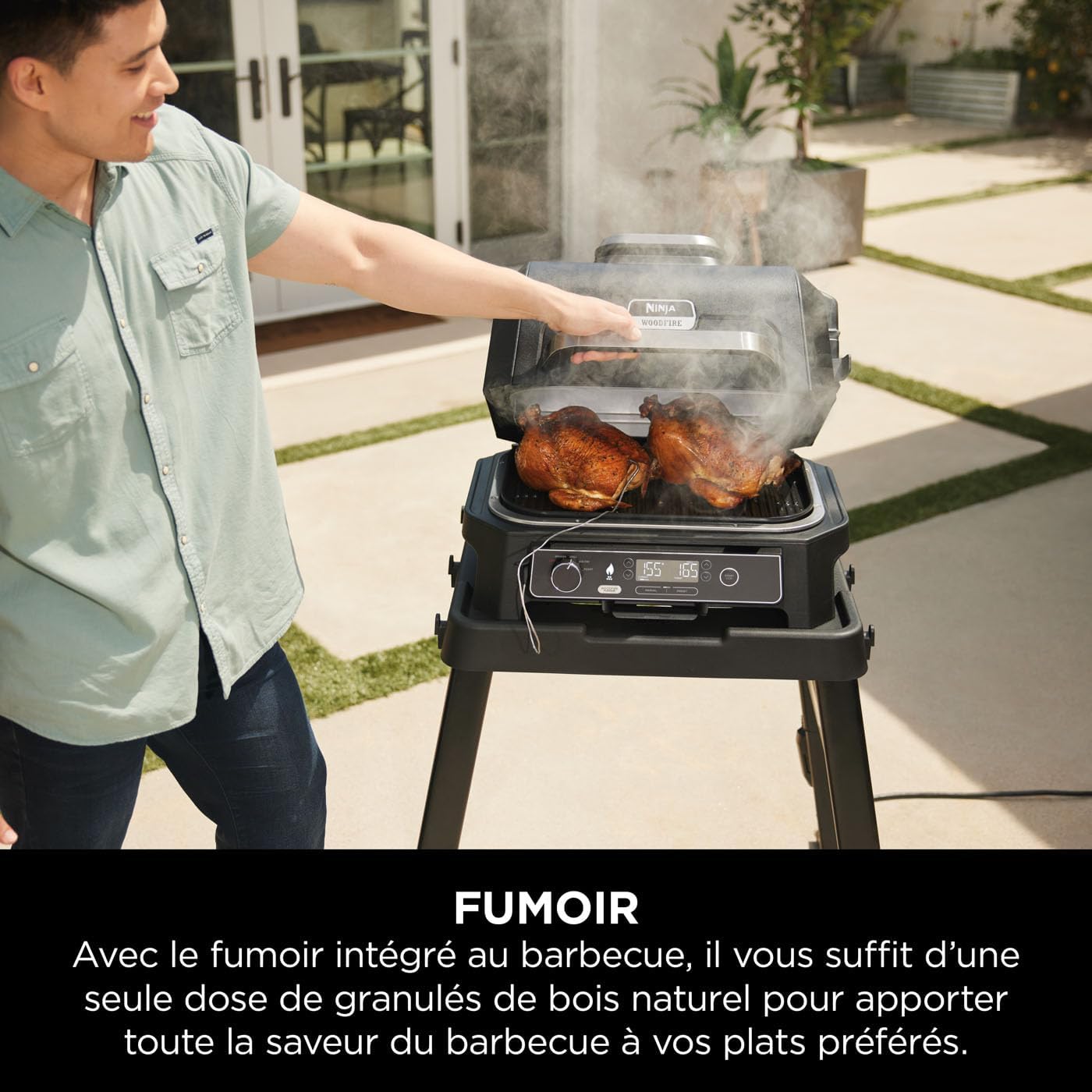 Ninja Woodfire Barbecue électrique et fumoir Pro XL
