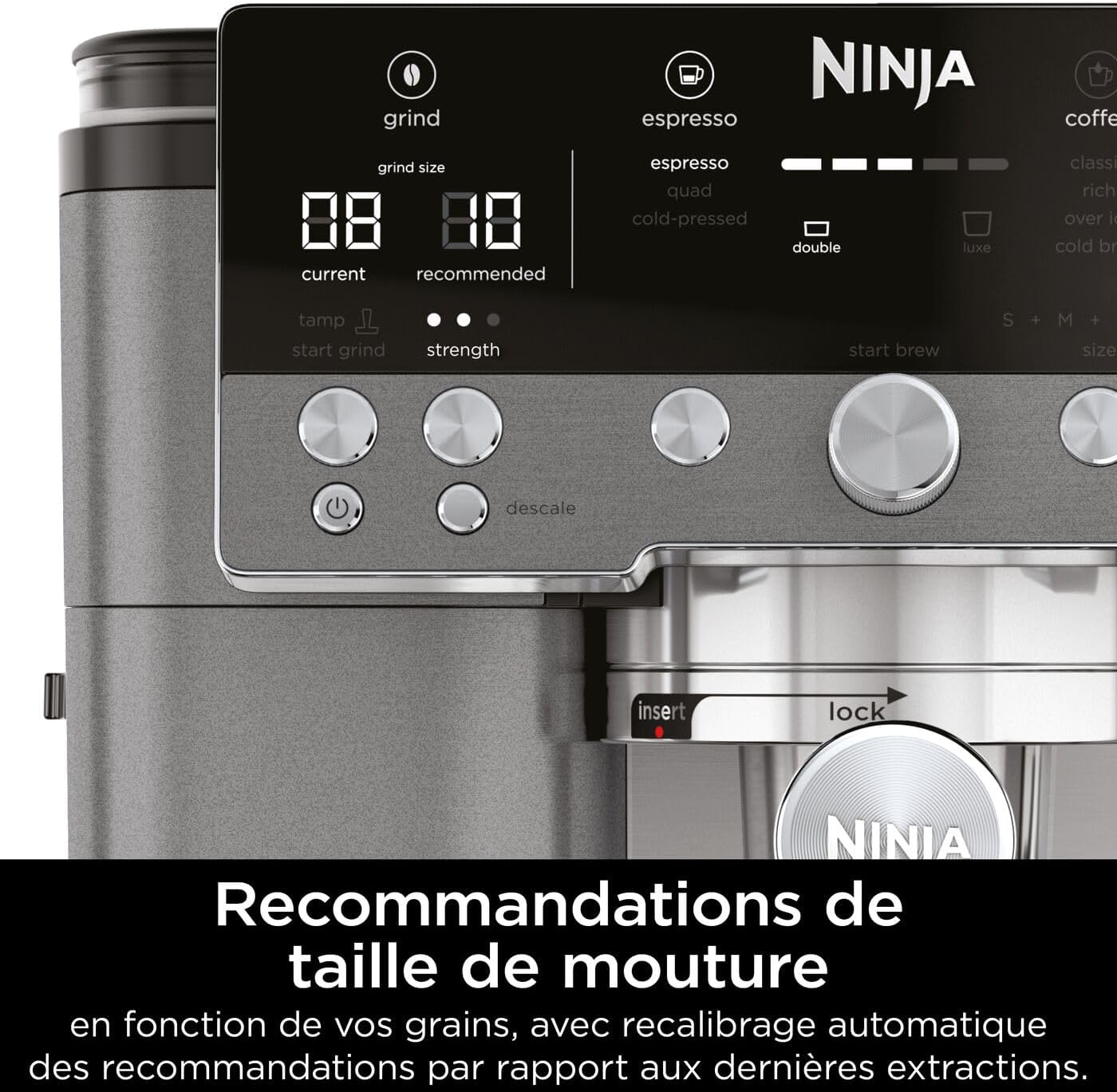 Ninja Luxe Premier, Machine a cafe a grain barista semi-automatique