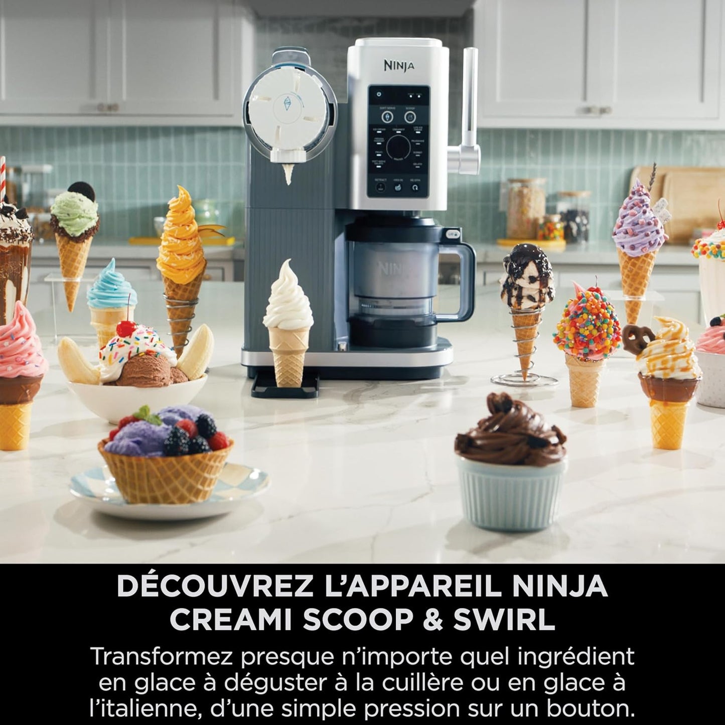 NINJA CREAMi Sorbetière Scoop and Swirl