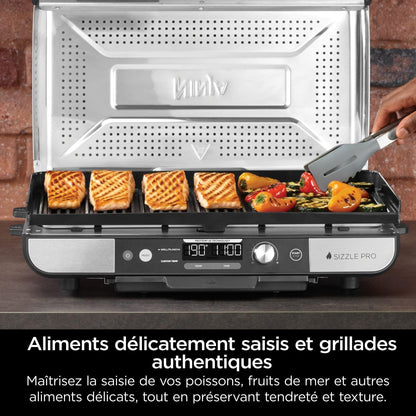 Ninja Sizzle Pro XL Grill Electrique Intérieur & Plancha Electrique