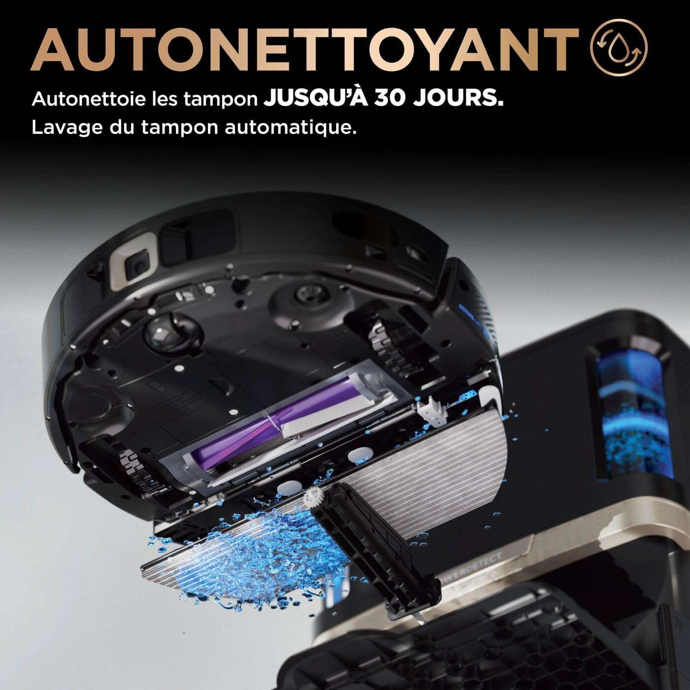 Shark PowerDetect Aspirateur Robot Laveur avec Base autovideuse